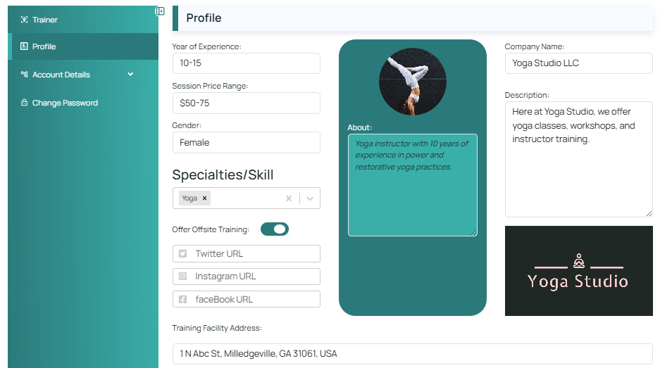 trainer profile